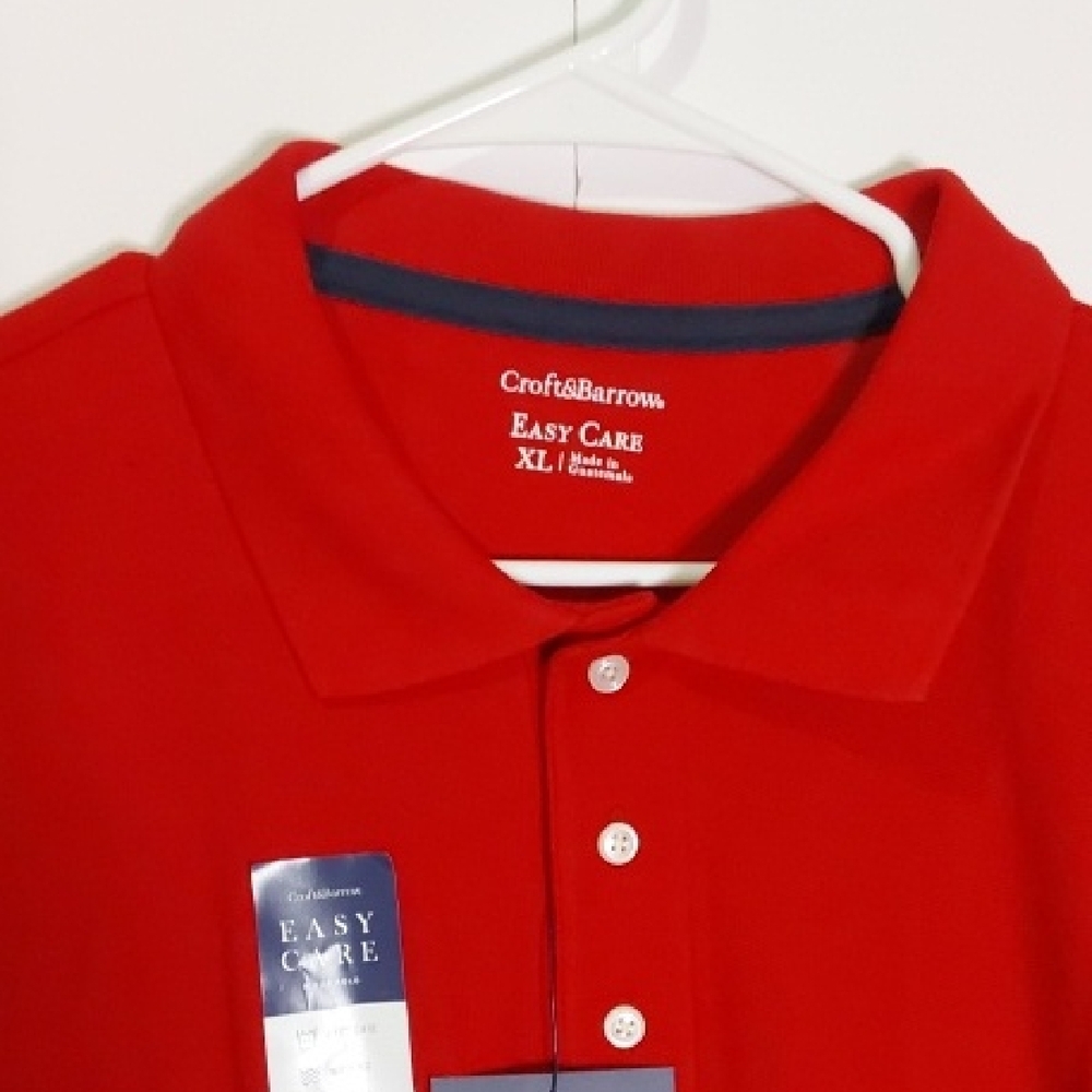 Croft & Barrow Bold Red Polo Shirt for Men - Picture 4 of 7